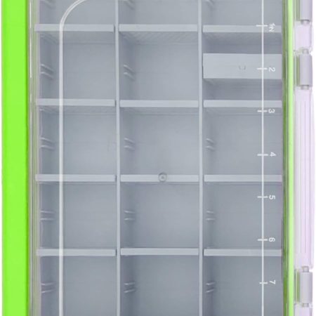 Aventik Fishing Tackle Box Waterproof Organizer with Removable Dividers Study Lure Storage Box and Terminal Tackle Storage 3600/3700 Tackle Trays (Green, 3600-10.75x7.13x1.8inch)