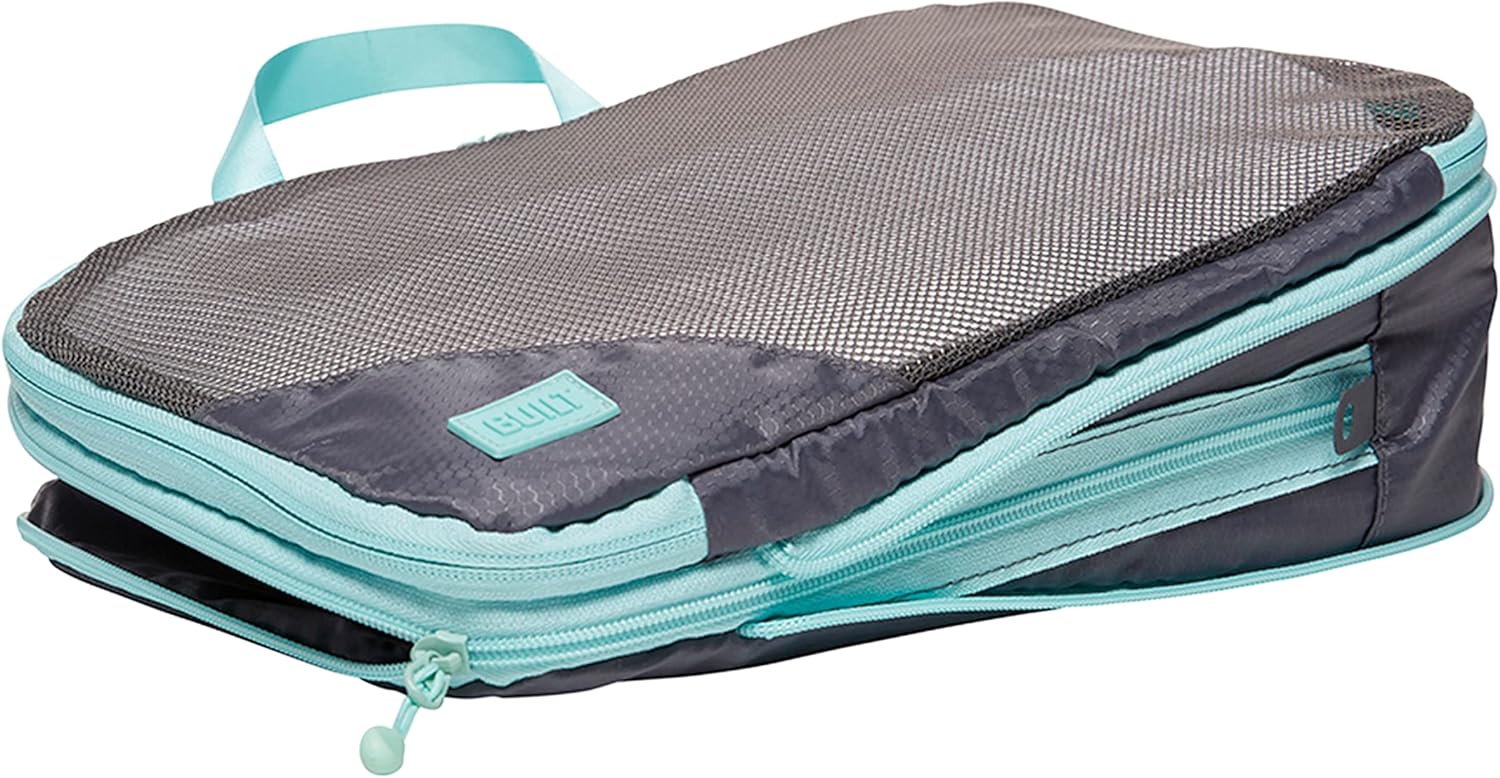 BUILT Compression Cube 2 Piece Set, Expandable Packing Set, Luggage and Travel Organizers, Gray Quiet Shade - Image 7