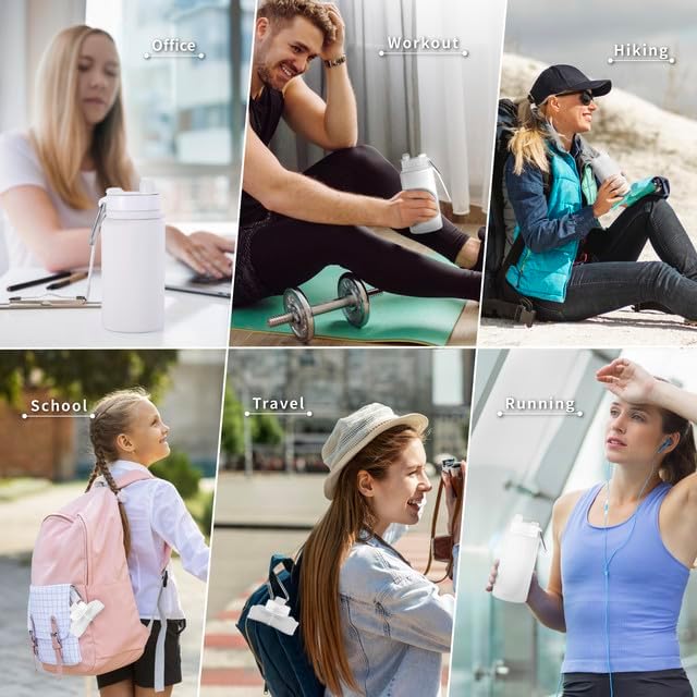 Collapsible Water Bottles 26oz with Spout & Carabiner, Odorless BPA-Free Silicone, Leak-Proof Foldable Reusable Bottle - Perfect for Travel Sports Gym Hiking Camping Cycling - Light Gray - Image 7