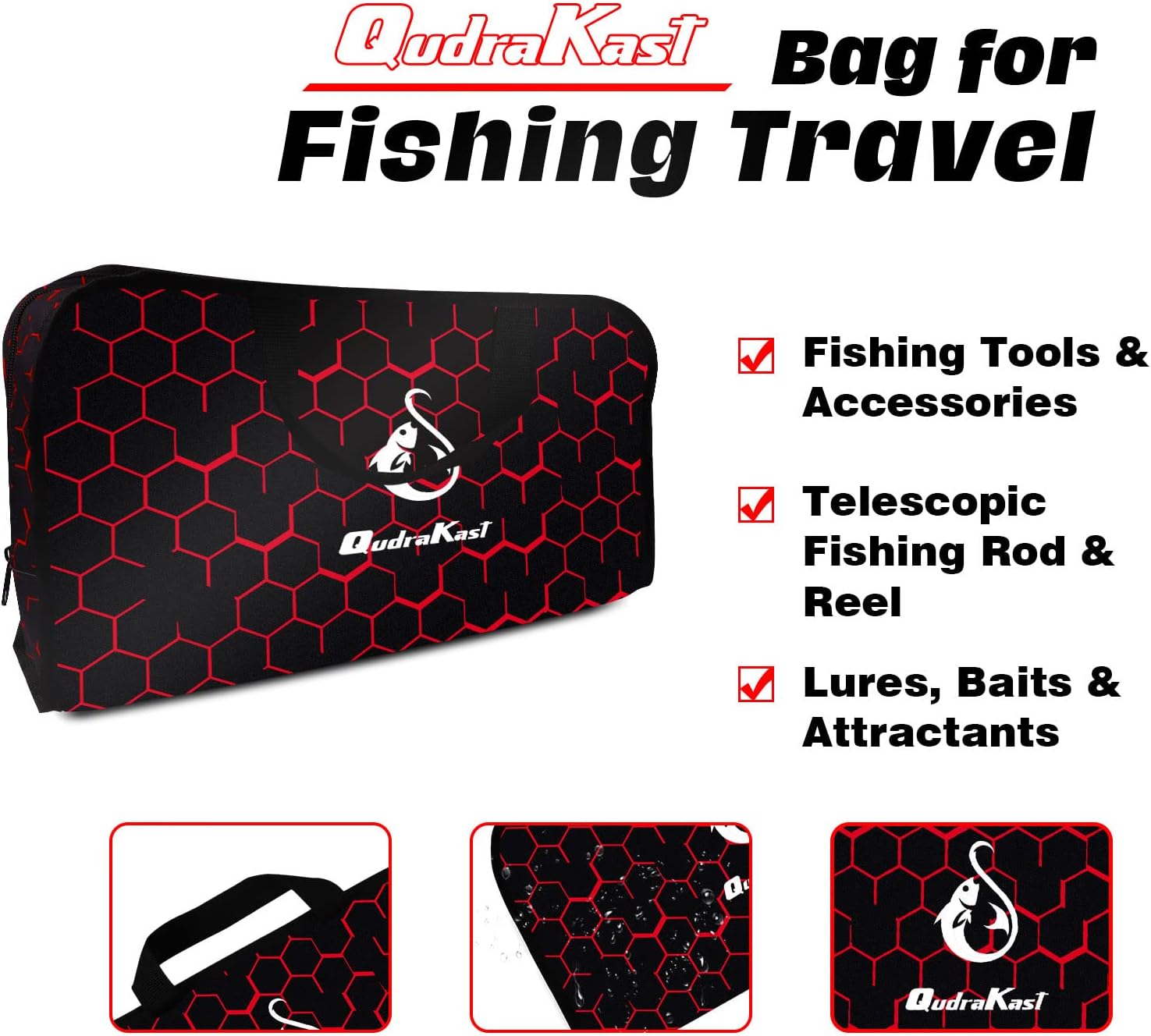 Fishing Rod and Reel Combos, Unique Design with X-Warping Painting, Carbon Fiber Telescopic Fishing Rod with Reel Combo Kit with Tackle Box, Best Gift for Fishing Beginner and Angler - Image 7