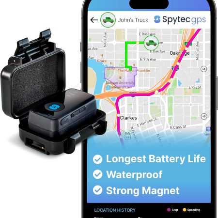 Spytec GPS Mini GPS Smart Tracker for Vehicles, Cars, Trucks, Loved Ones, GPS Tracker Device for Kids & Weatherproof Magnetic Case, Unlimited Updates, Real-Time GPS Tracking, USA Made Tech
